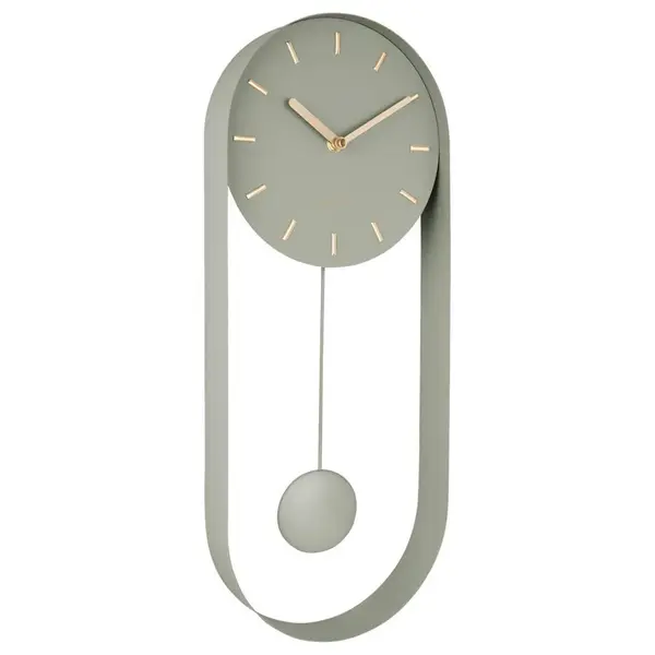 Karlsson NÁSTĚNNÉ HODINY, zelená, 20/50/5 cm