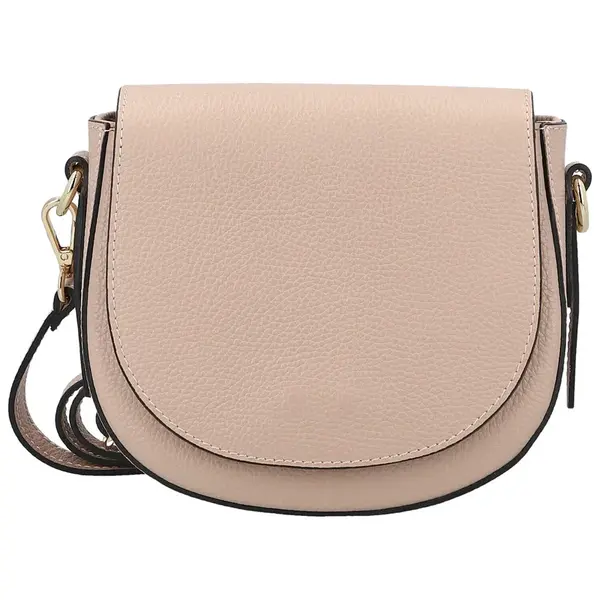 Dámska kožená crossbody kabelka staroružová - Delami Vera Pelle Olli