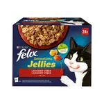 Felix Senstations Jellies Kapsičky pre mačky hovädzie,kura,kačica,jahňacie24x85g
