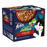 Purina Kapsičky pre mačky Felix Sensations Jellies hovädzie, kuracie, kačica, ja