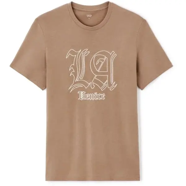 CELIO JESWITCHUP Pánské tričko, hnědá, velikost