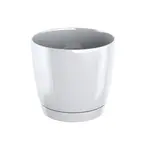 Prosperplast Kvetináč s miskou Coubi 18 cm, biely