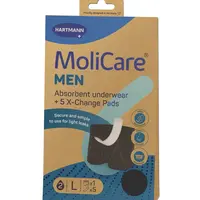MoliCare MEN absorpční prádlo vel. L 1 ks + vložky X-Change 5 ks
