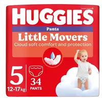 Huggies Little Movers Pants 5 12-17 kg jednorázové plenkové kalhotky 34 ks
