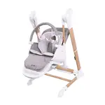 Bo Jungle jídelní židlička B-SWINGING CHAIR Pure White 2v1