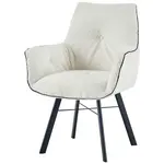 Kayoom ŽIDLE S PODRUČKAMI, železo, krémová