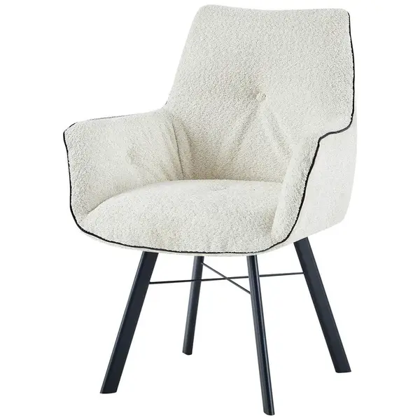 Kayoom ŽIDLE S PODRUČKAMI, železo, krémová