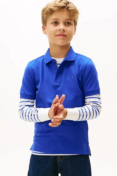 Dětská bavlněná polokošile Tommy Hilfiger