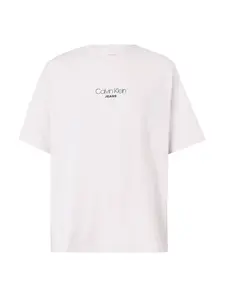 Calvin Klein Jeans Tričko  modrá / pastelovo ružová