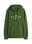TOMMY HILFIGER Mikina 'BRAND LOVE'  námornícka modrá / tmavozelená / červená / biela