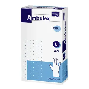 Ambulex Rukavice latexové jemně pudrované vel. L 100 ks