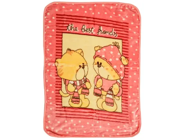 Ružová detská deka MACKOVIA THE BEST FRIENDS, 80x110 cm
