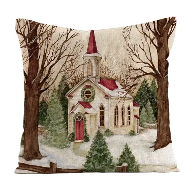 Vianočná obliečka na vankúš WINTER TIME 45x45 cm, farebná