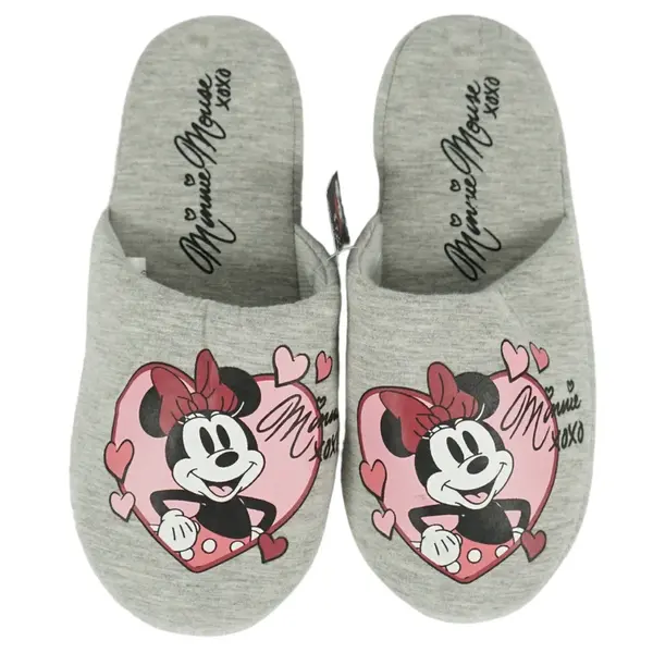 Domáca obuv MINNIE MOUSE, svetlosivá - rôzne veľkosti Veľkosť: 38 - 39