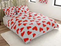 Bavlnené obliečky WARM HEART svetlo modré Rozmer obliečky: 2 ks 70 x 90 cm | 200 x 220 cm