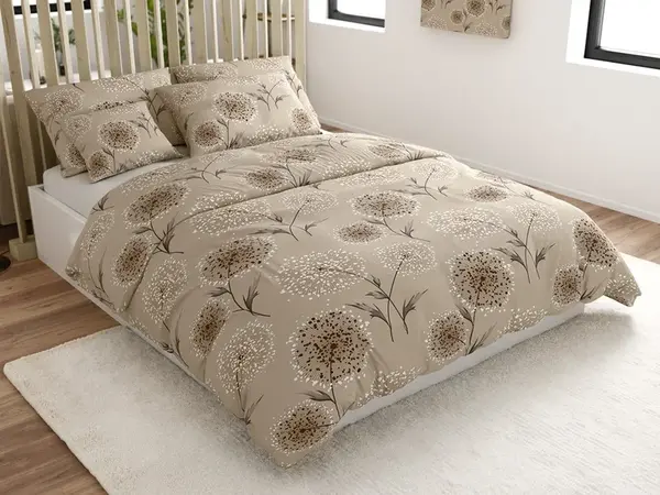 Krepové obliečky PAMPELINO BLEND svetlohnedé Rozmer obliečky: 70 x 90 cm | 140 x 200 cm