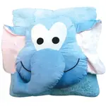 Dětský polštář CUDDLI FRIENDS 70x70 cm plyšový - více barev Barva: Modrá