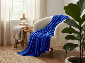 Mikroplyšová deka SOFT, královsky modrá Rozměr: 200 x 220 cm