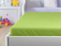 Jersey plachta do detskej postieľky zelená 60x120 cm
