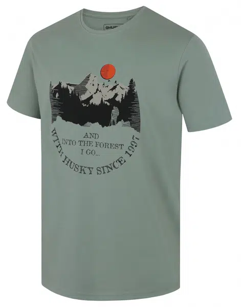 Husky Tee Moon M S, green Pánské bavlněné triko