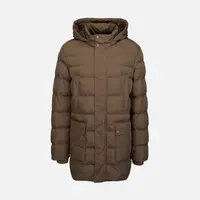 Men's Brown Quilted Jacket Geox Leitan - Mens