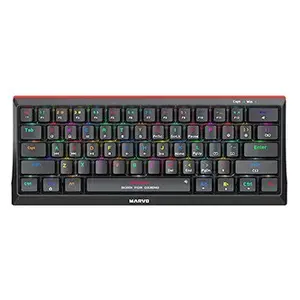 Marvo KG962G EN - R, klávesnice US, herní, mechanická typ drátová (USB), černá, RGB, červené spínače