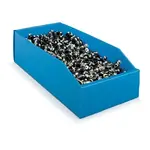 25 x Plastový regálový zásobník, skládací 380 x 180 x 105 mm, tmavě modrý, objem 6l, nosnost 10kg