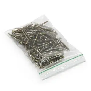 Uzavíratelný ZIP sáček 100x150mm, 50% recyklovaný, materiál LDPE, tloušťka 100µm | RAJA