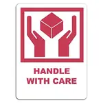 Výstražné etikety 38x51mm, HANDLE WITH CARE