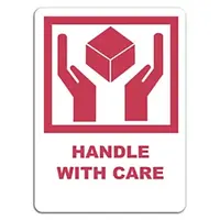 Výstražné etikety 38x51mm, HANDLE WITH CARE