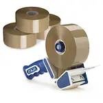 36 x Lepicí PP páska 48mm, velký návin 200m, hnědá, tloušťka 45µm + 1 odvíječ pásky | RAJA