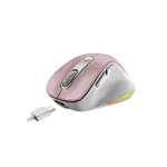Genius Ergo 9000S Pro /Ergonomická/Optická/Pro praváky/2 400 DPI/USB+BT/ růžová