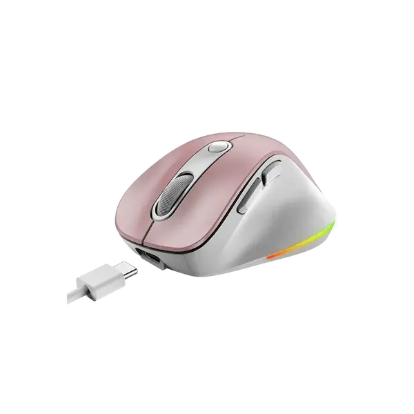 Genius Ergo 9000S Pro /Ergonomická/Optická/Pro praváky/2 400 DPI/USB+BT/ růžová