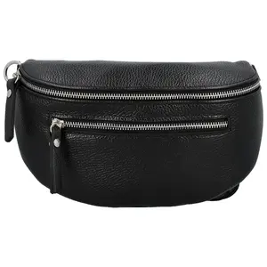 Dámská kožená ledvinka černá - Delami Vera Pelle Lila