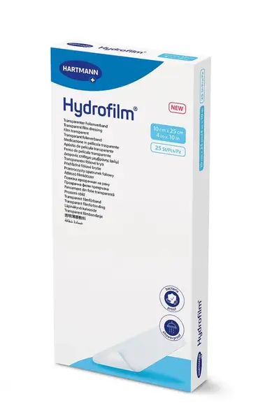 Hartmann Hydrofilm 10 cm x 25 cm náplast fixační 25 ks