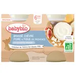 Babybio Brassé Svačinka z kozího mléka hruška a fíky 2x130 g