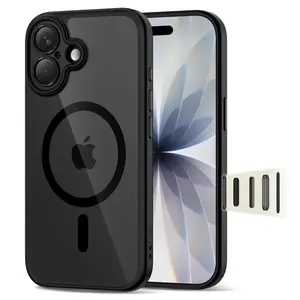 Tech-Protect MagPeak MagSafe CC, iPhone 17, černý / průhledný