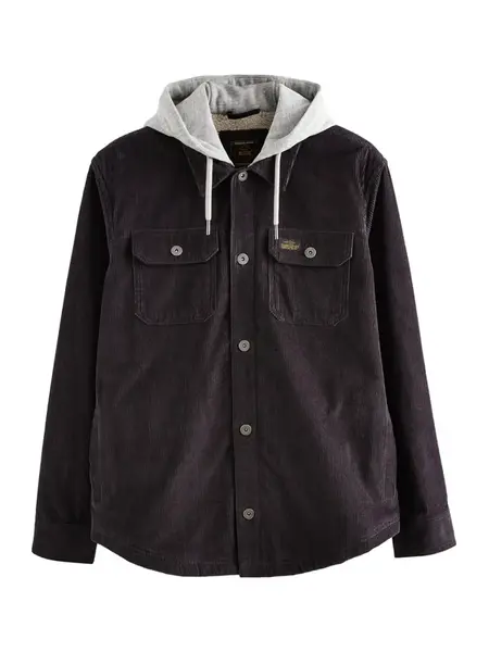 Next Prechodná bunda  sivá melírovaná / čierna