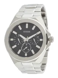 GUESS Analógové hodinky  čierna / strieborná