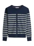 TOMMY HILFIGER Kardigán  námornícka modrá / biela