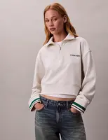 Calvin Klein 1/4 ZIP SWEATER GRAPHIC L
