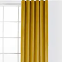 Sametový závěs FILUMI hořčicový 140 x 250 cm 1 ks