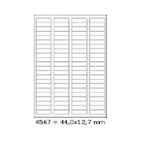 Samolepicí etikety 44 x 12,7 mm, 88 etiket, A4, 100 listů