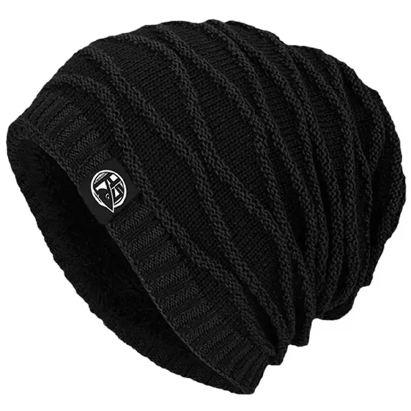 Hotspot design zimní kulich s kožíškem černý