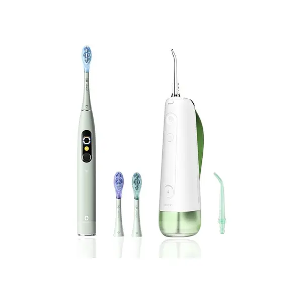 OCLEAN Sada zelená sonický kartáček X Ultra a ústní sprcha W10, Určeno pro: Muže, Ženy
