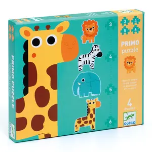 Súprava 4 puzzlí – Žirafa a spol.