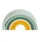 A Little Lovely Company - montessori stohovacia dúha - zelená a žltá