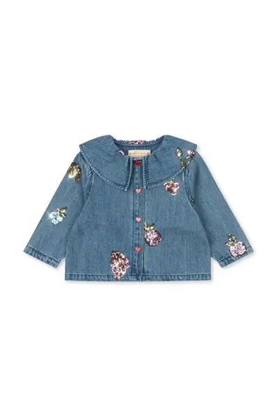 Dětská riflová bunda Konges Sløjd MAGOT SEQUIN DENIM SHIRT GOTS