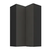 Horní rohová skříňka Aria 60x60 GN-108 2F (90°) Barva korpusu: Černá, Barva dvířek: GR - Graphite AFM