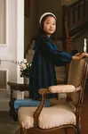 Tinycottons  šaty manšestrové BLUE STRIPES CORDUROY DRESS